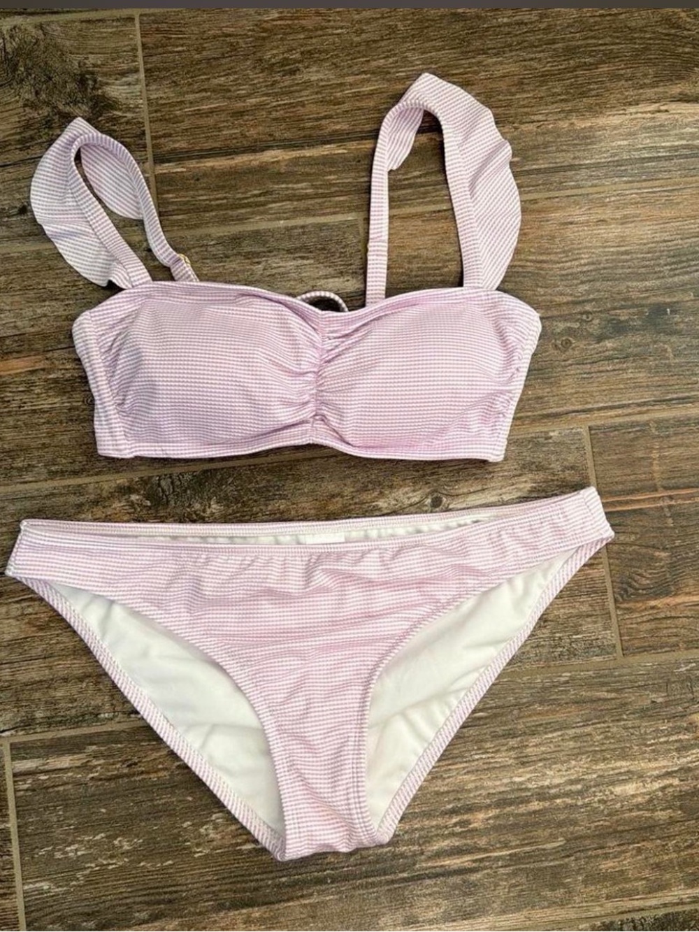 Xhilaration Light Pink Ribbed Two-Piece Bikini